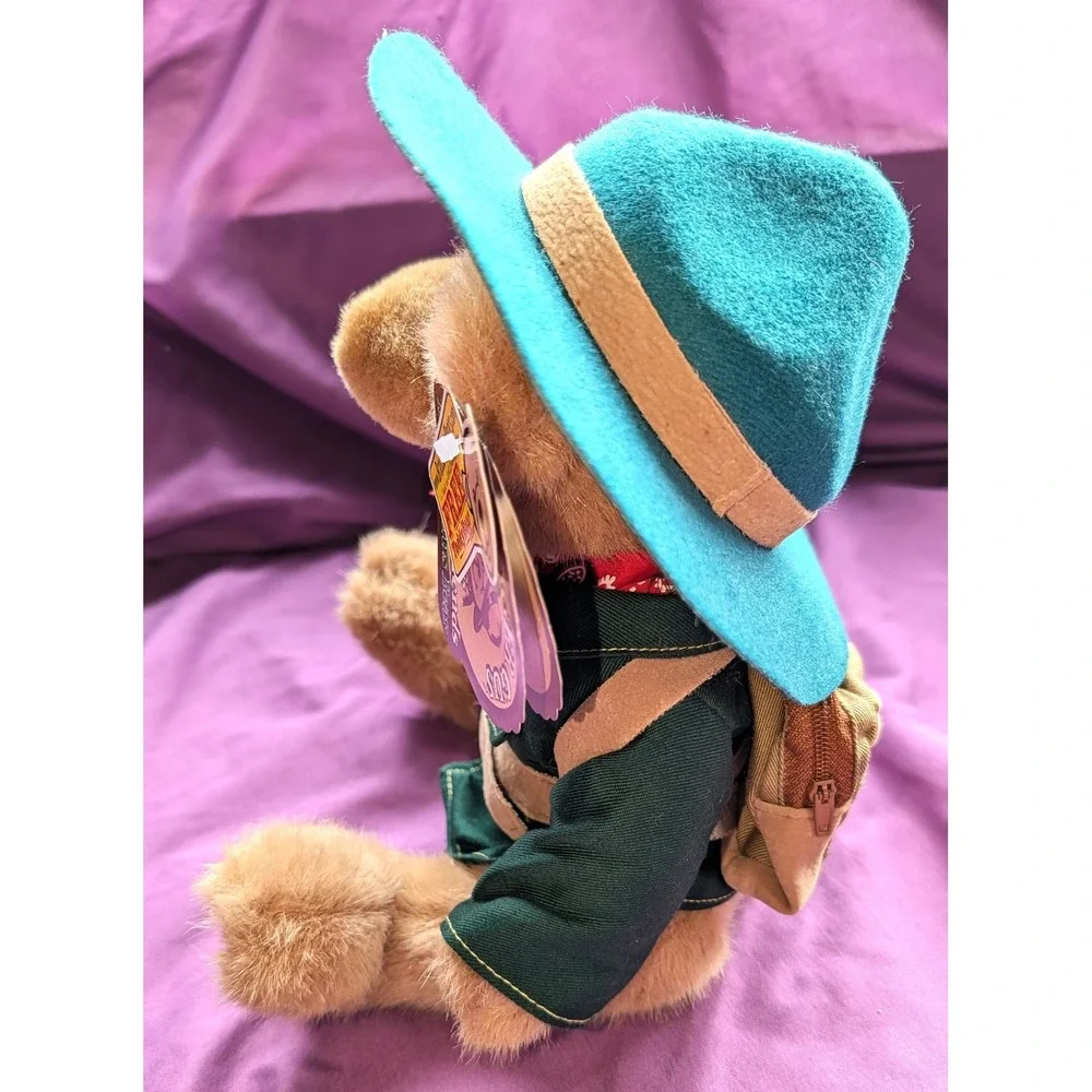 Talking Brass Button Bears Ranger Gus Forest Friends Jointed Teddy Bear 12